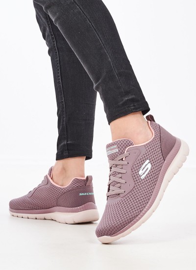 Women Casual Shoes 117209 Pink Fabric Skechers