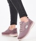 Women Casual Shoes 12606 Purple Fabric Skechers