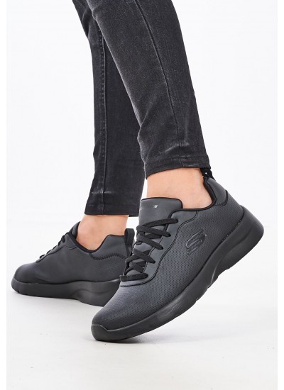 Women Casual Shoes 88888368 Black ECOleather Skechers