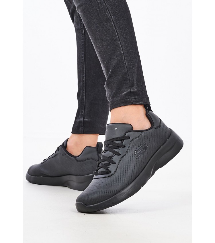Women Casual Shoes 88888368 Black ECOleather Skechers