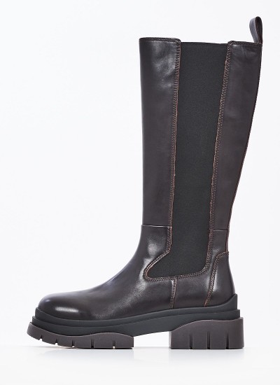 Women Boots Melrose Black Leather Ash