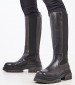 Women Boots Stone Black Leather Ash