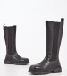 Women Boots Stone Black Leather Ash