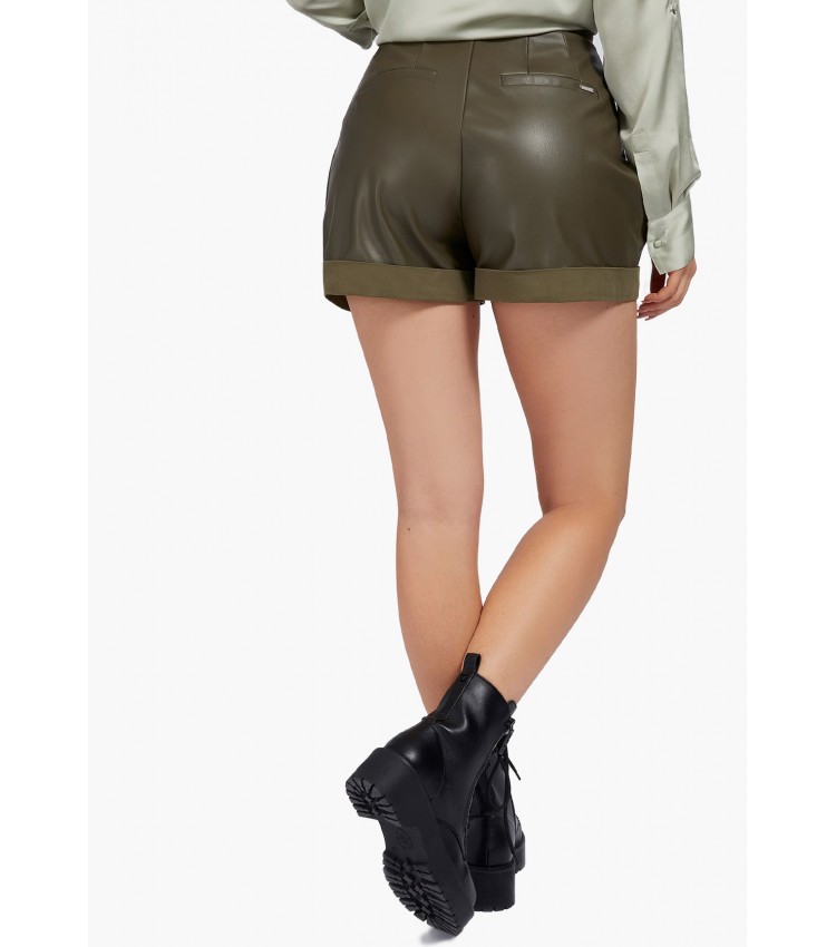Women Skirts - Shorts Tala Olive Polyester Guess