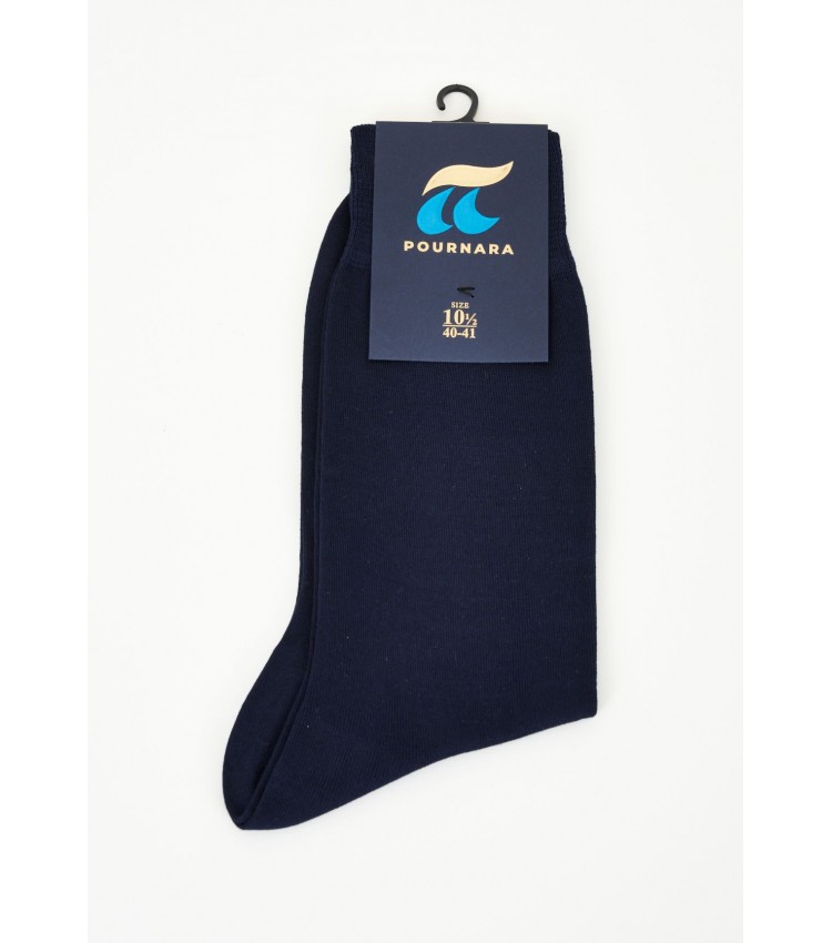 Men Socks 110 Blue Cotton Pournara
