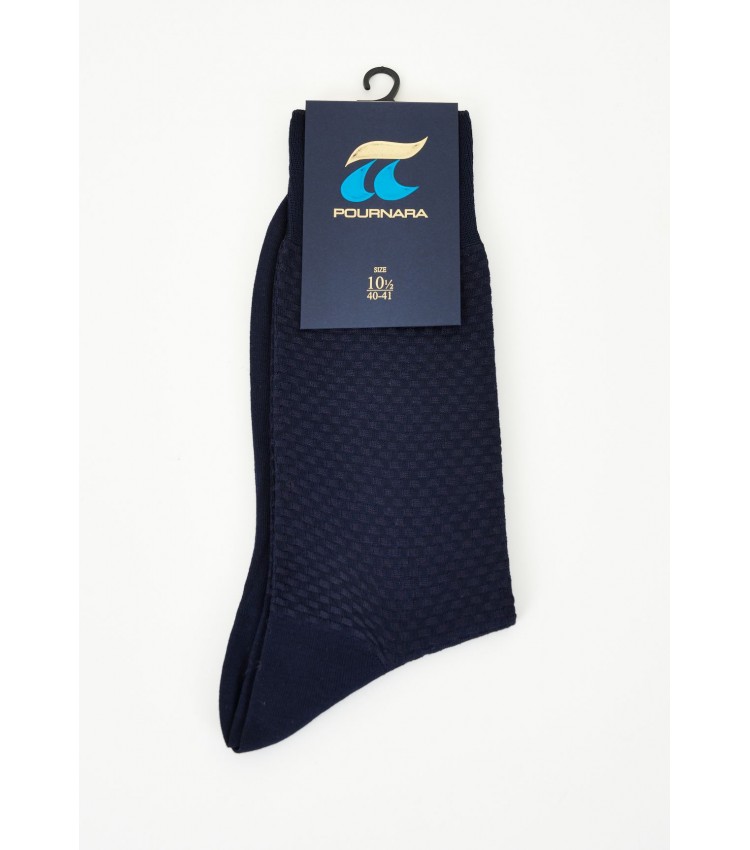 Men Socks 162 Blue Cotton Pournara