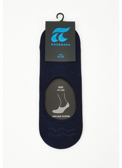 Men Socks 786 Blue Cotton Pournara