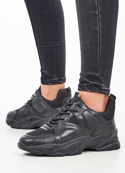 Γυναικεία Παπούτσια Casual Movement Μαύρο Δέρμα Steve Madden