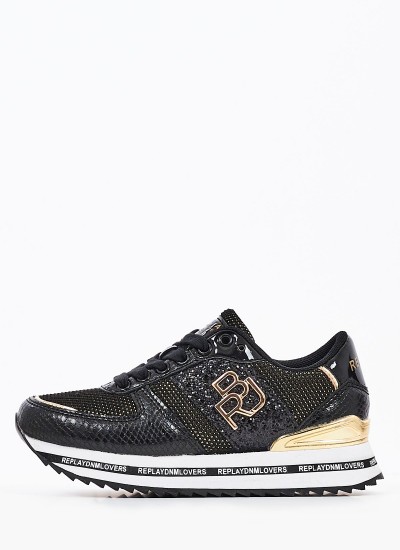 Παιδικά Παπούτσια Casual Barbican Μαύρο ECOleather Replay