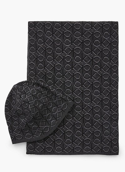 Ανδρικά Κασκόλ Gift.Box Μαύρο Βισκόζη Calvin Klein