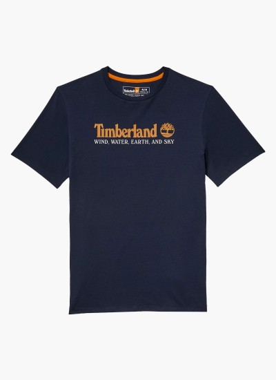 Ανδρικές Μπλούζες A2CQY Άσπρο Βαμβάκι Timberland