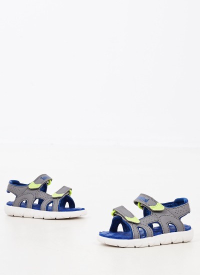 Παιδικά Παπούτσια Casual Lowcut.Royal Γκρι Δέρμα Καστόρι Tommy Hilfiger