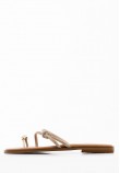 Women Flats 1036 Bronze Leather Mortoglou