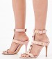 Women Sandals 1039 Pink Leather Mortoglou