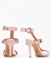 Women Sandals 1039 Pink Leather Mortoglou