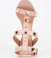 Women Sandals 1039 Pink Leather Mortoglou