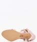 Women Sandals 1039 Pink Leather Mortoglou