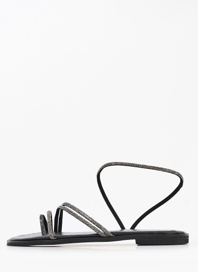 Γυναικεία Flats Bahamas.Sn Μαύρο ECOleather The Holy Beach