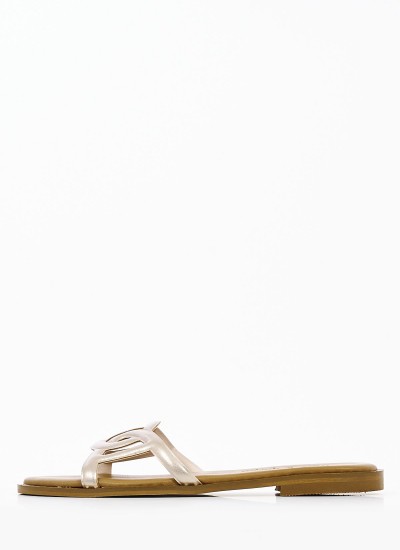 Γυναικεία Flats 2125.117134 Λαδί Δέρμα MF