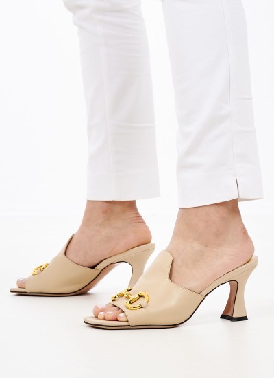 Γυναικεία Flats Salto.Baixo Μπεζ 'Υφασμα Schutz