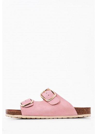 Γυναικεία Flats Gizeh.Big.Buckle Μαύρο Δέρμα Birkenstock