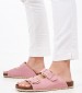 Women Flats 1161061 Pink Leather Mortoglou