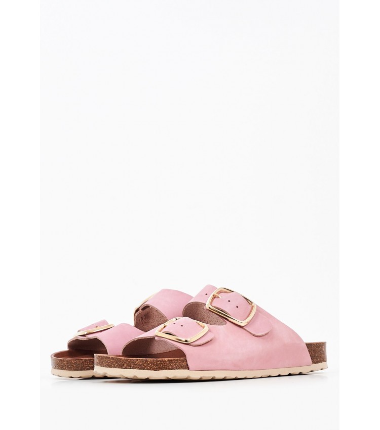 Women Flats 1161061 Pink Leather Mortoglou