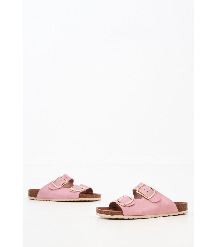 Women Flats 1161061 Pink Leather Mortoglou