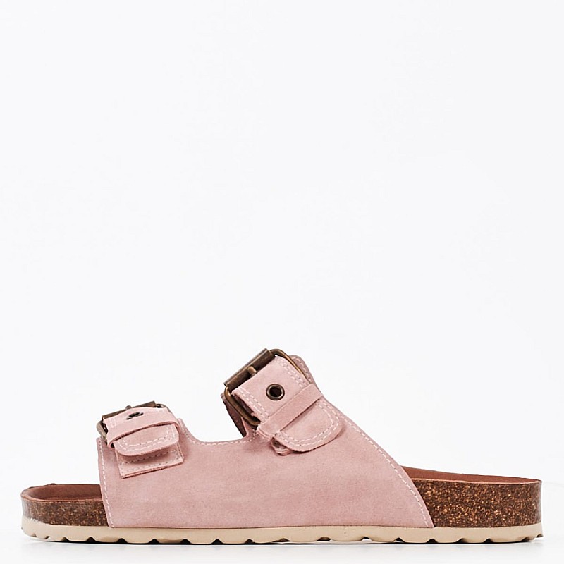 Γυναικεία Flats 1161068 Nude Δέρμα Καστόρι Mortoglou