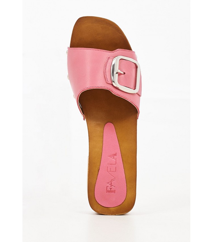 Women Mules 1161077 Pink Leather Mortoglou