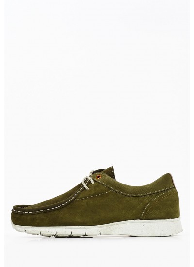 Men Casual Shoes 2912 Olive Nubuck Leather Mortoglou