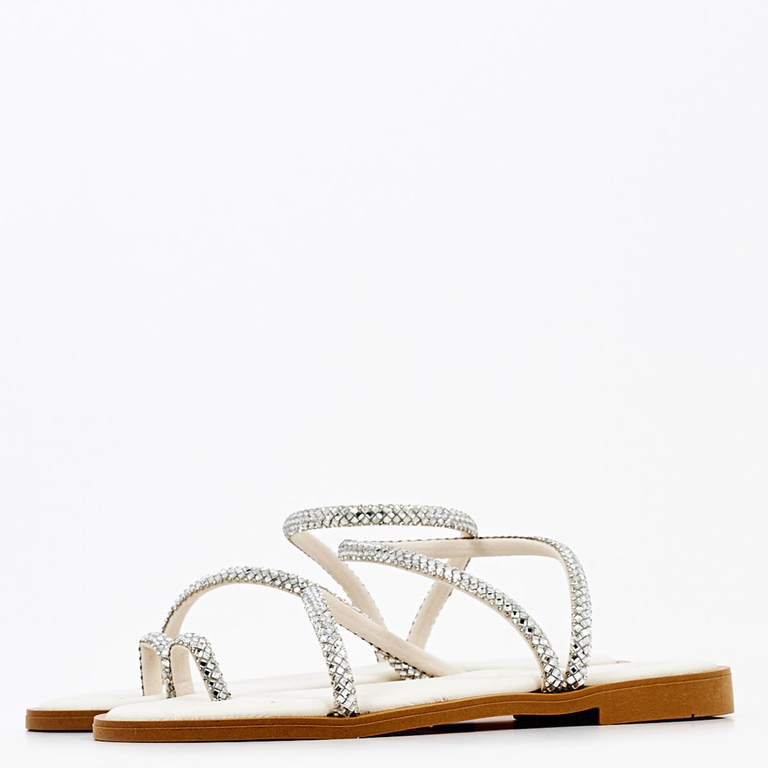 Women Flats 315 Silver Leather Mortoglou