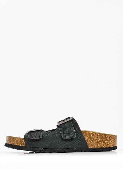 Γυναικεία Flats 6497.C.Sn Μαύρο ECOleather Mortoglou