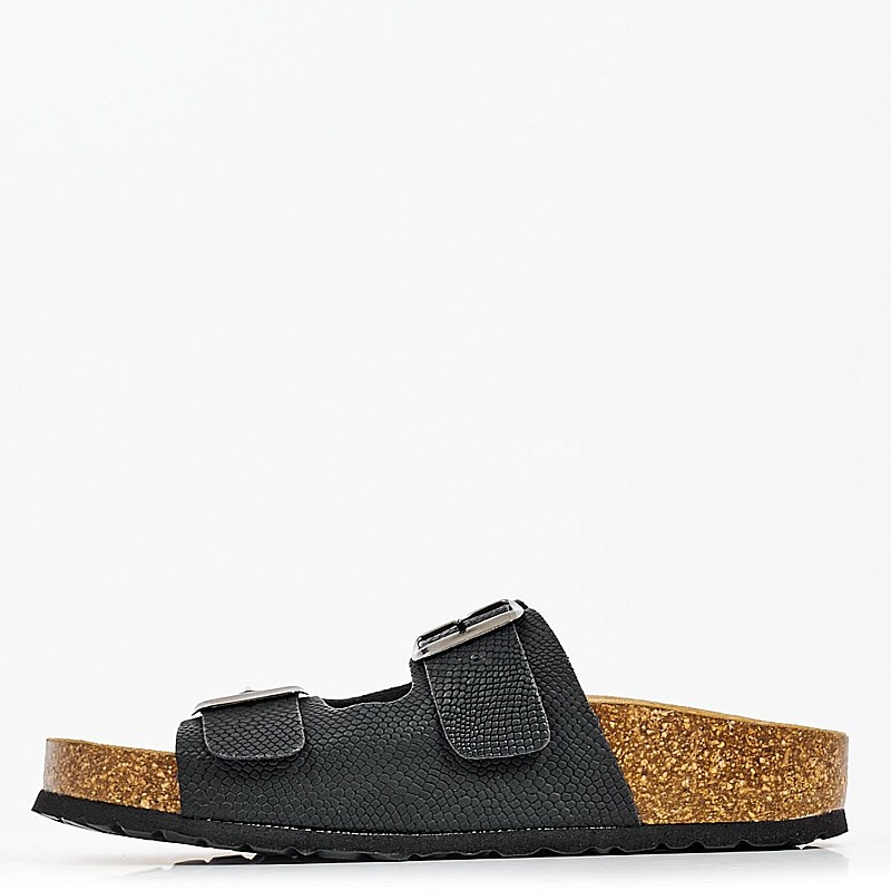 Γυναικεία Flats 6497.C.Sn Μαύρο ECOleather Mortoglou