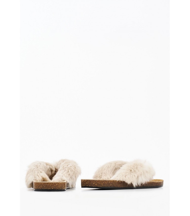 Women Flats Aruba.Fur Beige Mortoglou