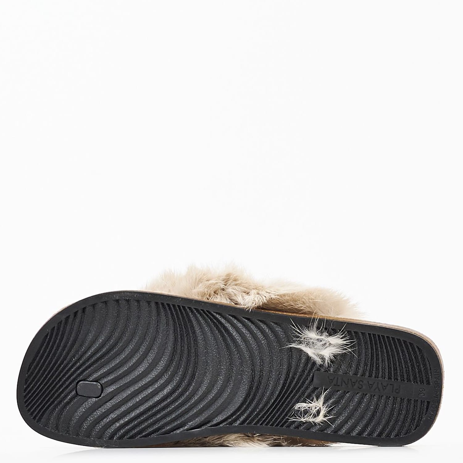 Γυναικεία Flats Aruba.Fur Μπεζ Γούνα Mortoglou