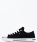 Women Casual Shoes Black.Laceup Black Fabric Tommy Hilfiger