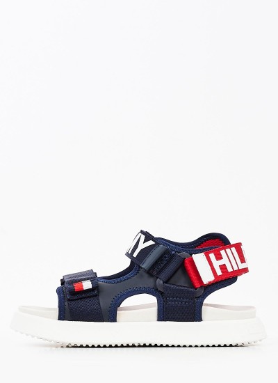 Παιδικά Παπούτσια Casual Sneaker.Girl Άσπρο Ύφασμα Tommy Hilfiger