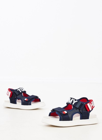 Παιδικά Παπούτσια Casual Sneaker.Girl Άσπρο Ύφασμα Tommy Hilfiger