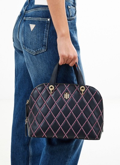 Γυναικείες Τσάντες Duffle.Quilt Μπλε ECOleather Tommy Hilfiger