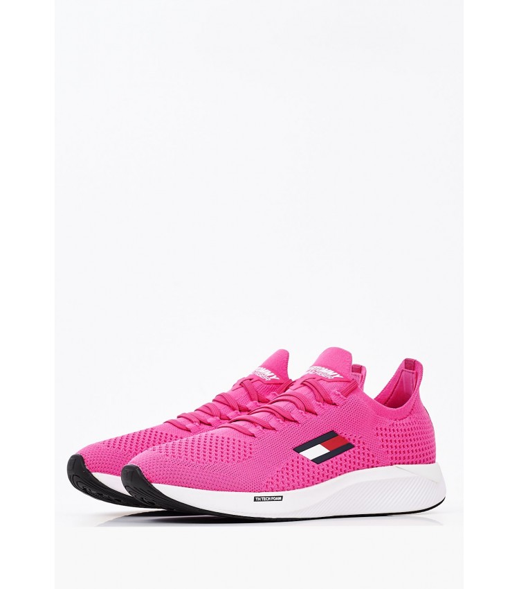 Women Casual Shoes Elite.6 Pink Fabric Tommy Hilfiger