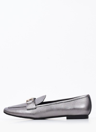 Γυναικεία Μοκασίνια Festive.Loafer Ασημί Δέρμα Tommy Hilfiger