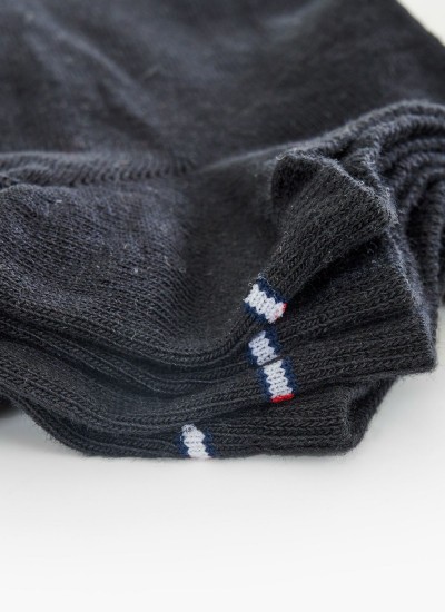 Ανδρικές Κάλτσες Men.Sneaker Μαύρο Βαμβάκι Tommy Hilfiger
