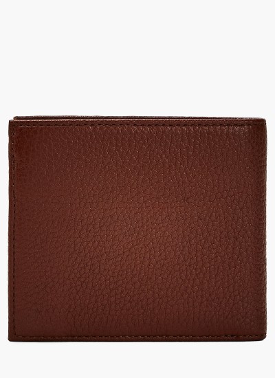 Men Wallets Premium.Cc Brown Leather Tommy Hilfiger