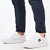 Ανδρικά Παπούτσια Casual Retro.Basket Άσπρο Δέρμα Tommy Hilfiger Casual - Sneakers Tommy Hilfiger Retro.Basket-White