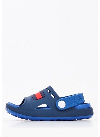 Kids Flip Flops & Sandals Royal.Sandal Blue Rubber Tommy Hilfiger