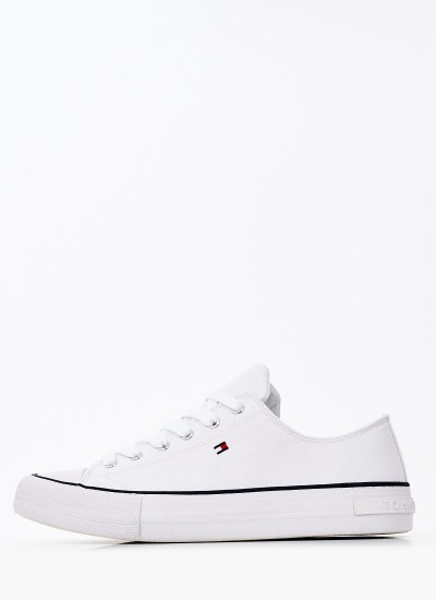 Γυναικεία Παπούτσια Casual Sneaker.Girl.W Άσπρο Ύφασμα Tommy Hilfiger