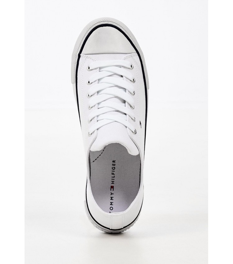 Γυναικεία Παπούτσια Casual Sneaker.Girl.W Άσπρο Ύφασμα Tommy Hilfiger