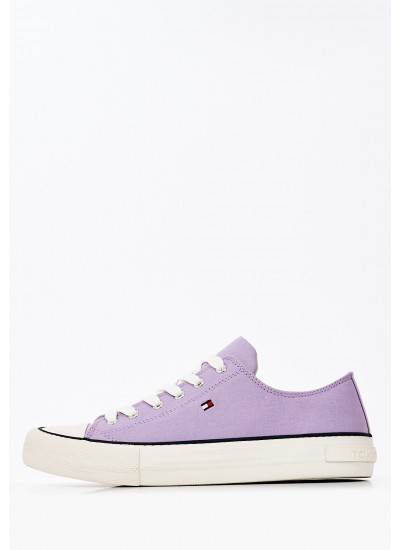 Women Casual Shoes Sneaker.Girl.W Purple Fabric Tommy Hilfiger