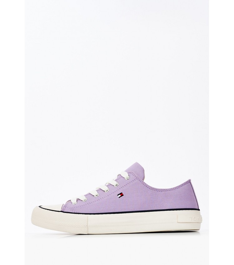 Women Casual Shoes Sneaker.Girl.W Purple Fabric Tommy Hilfiger